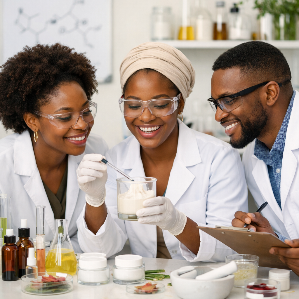 Lab scientist at work